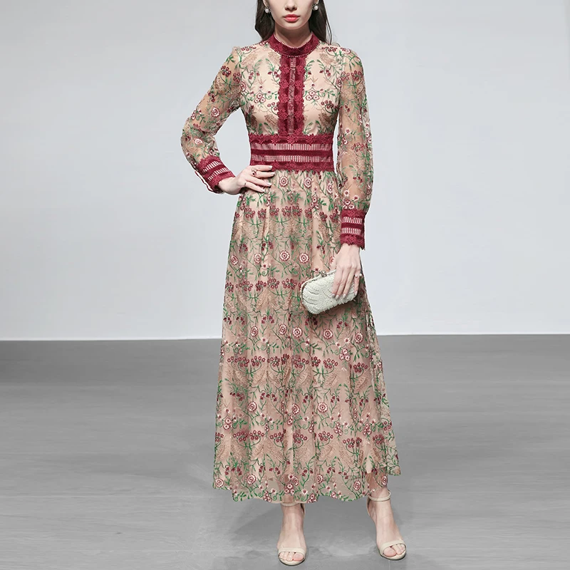 Высокое качество женское подиумное длинное вечерние платье новая обувь с