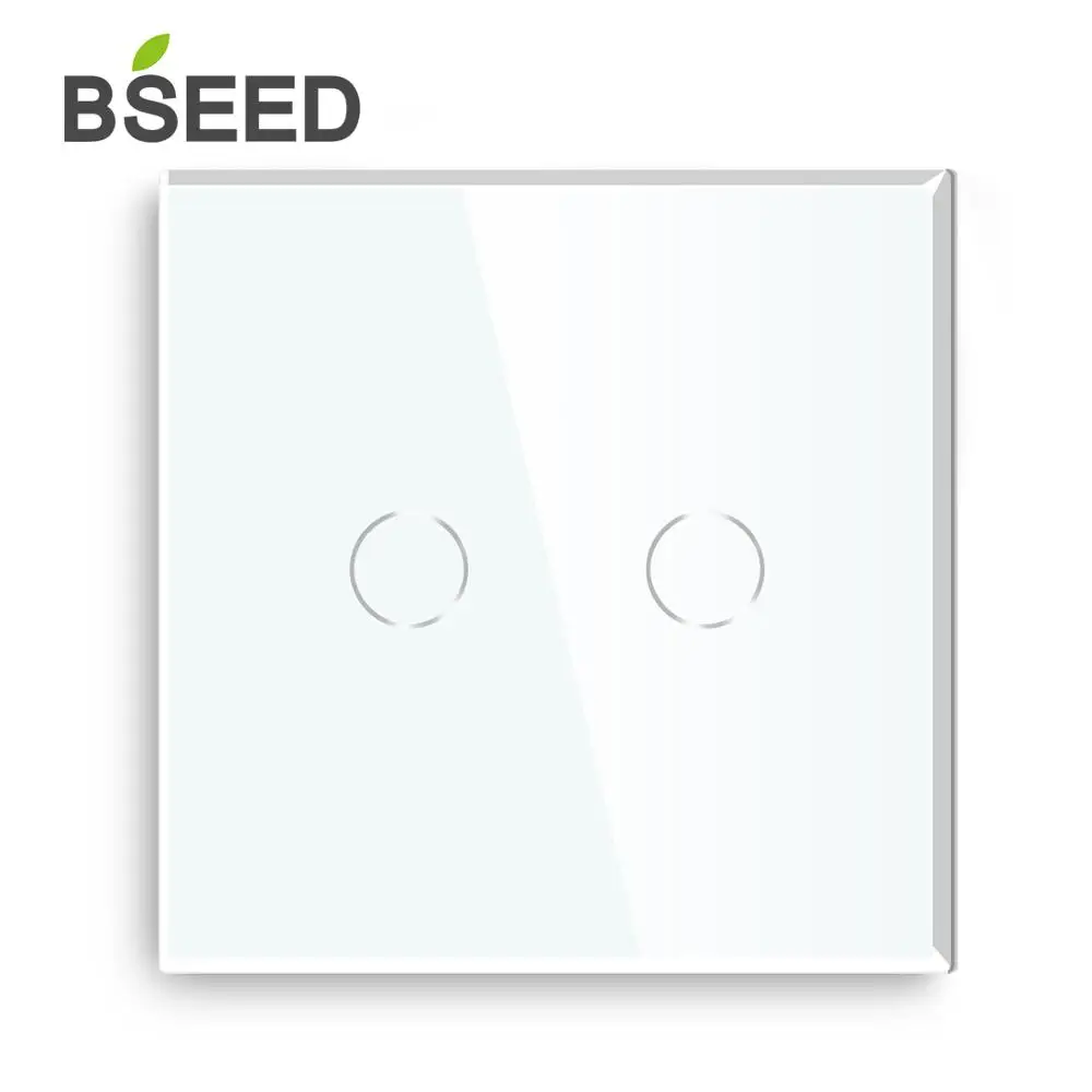 Сенсорный диммер Bseed Mvava переключатель европейского стандарта 2 клавиши 1 канал