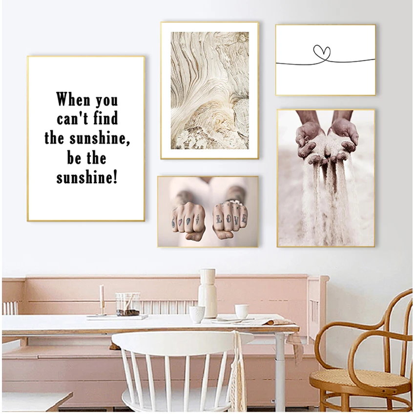 

Painting Scandinavian Modern Home Decoration Picture Healing Motivational Quotes Canvas Nordic Poster Abstract Art Wall Print