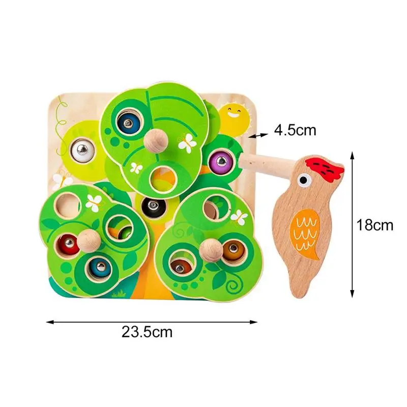 Игрушка Монтессори для малышей 1 комплект деревянная игрушка ловли птиц