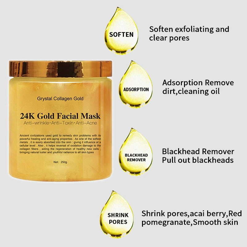 Золотая маска для удаления угрей PF79 очищающая глубоко усадочная поры кожи