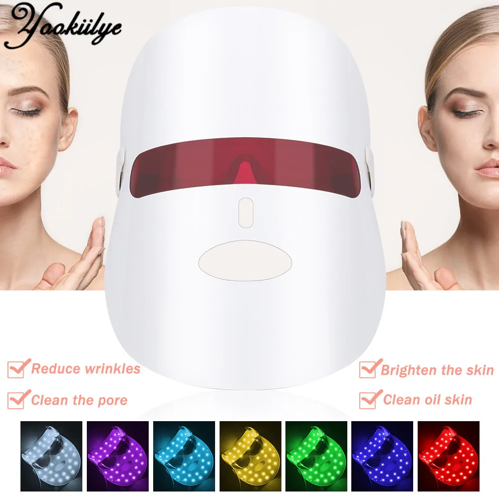 

LED Therapy Beauty Mask 7 Colors LED Photon Skin Rejuvenation Beauty Device Home Beauty Instrument Blemish Removal Anti Wrinkle