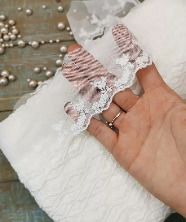 3 м/лот ширина 5 см новинка 2020 хлопковая кружевная отделка в виде цветка слоновой