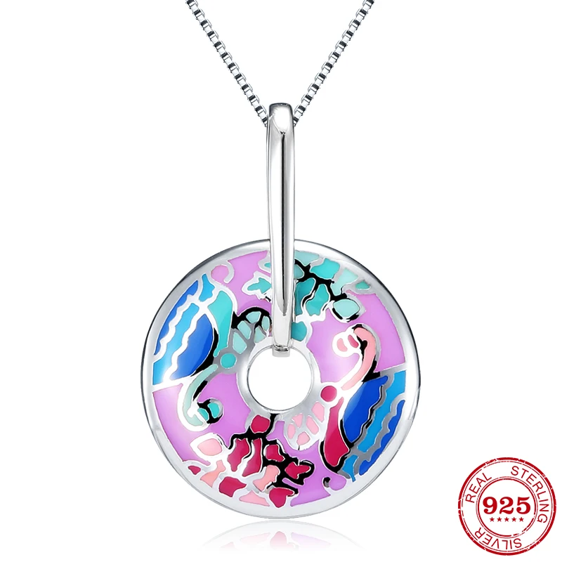 Женское Ожерелье с акварелью вечерние серебра 925 пробы | Украшения и аксессуары
