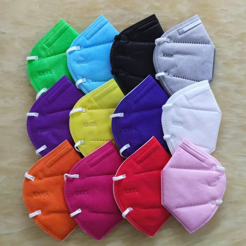 Многоцветная маска ffp2 для взрослых 5 слоев черная 10-200 шт |