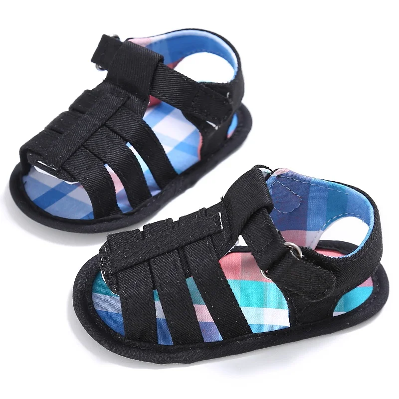 

Summer 0-18 Months First Walkers Baby Girls Boys Breathable Soft Cotton Soft Shoes Baby Toddler Prewalker Sandals 0-18M