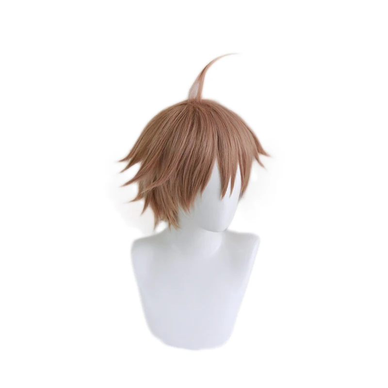 Аниме Danganronpa Naegi Makoto короткий парик косплей костюм Dangan Ronpa термостойкие