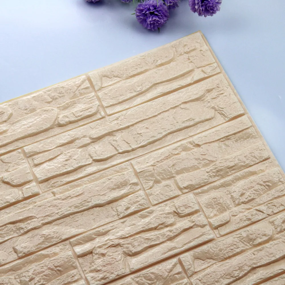 3D Brick Wall Stickers Living Room DIY PE Foam Wallpaper Panels Decal Stone Decoration Embossed Wallpapers Poster 60cmx30cm | Дом и сад