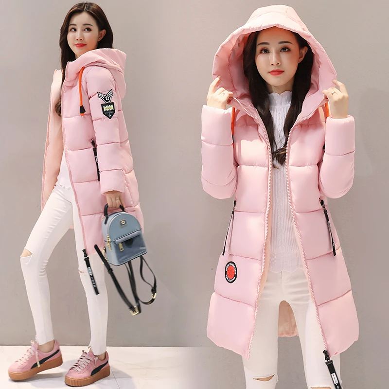 Parka Women 2019 Winter Jacket Women Coat Hooded Outwear Female Parka Thick Cotton Padded Lining Winter Female Basic Coats