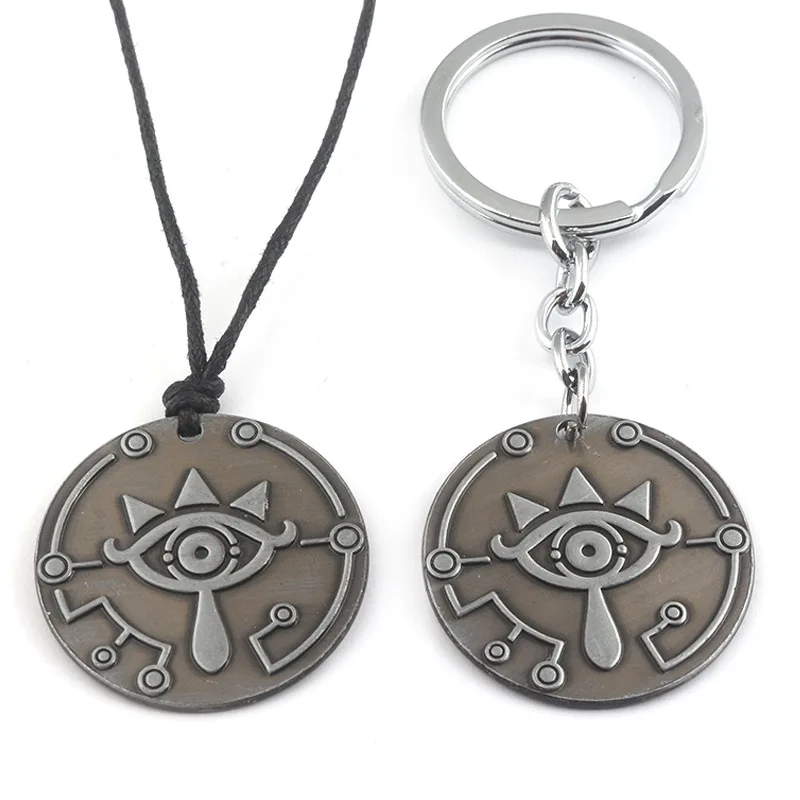 Game The Legend of Zelda Breath Wild Necklace Cosplay Prop Accessories Metal Keychain Pendant Jewelry Key Ring | Тематическая
