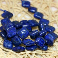 natural lapis lazuli beautiful 10mm charming square gem loose beads diy jewelry making 15 inch my5210