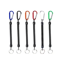5pcs fishing lanyards boating ropes retention string fishing rope with camping carabiner secure lock fishing tools accessories
