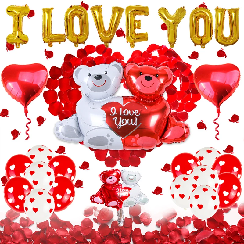 

Red Heart Foil Balloons Helium Balloon Bride Birthday Party Decorations Kids Adult Wedding Valentine's Day Ballons decoration