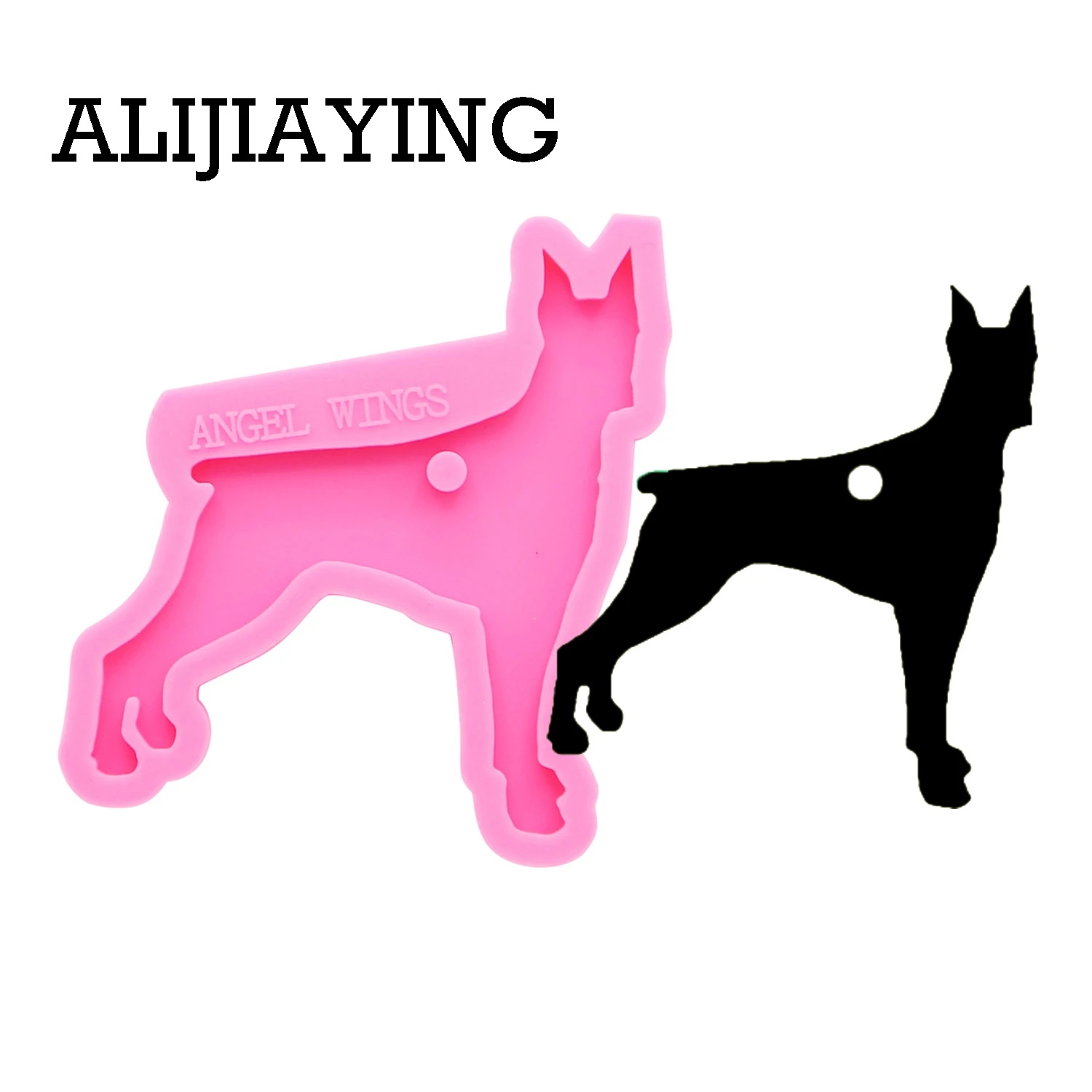 Pink DY0180 DY0128 Блестящий 6 различных форм собаки пуделя силиконовые формы DIY ремесло брелок кулон для девочки брелок модные ювелирные изделия брелки - Цвет: Pink DY0180
