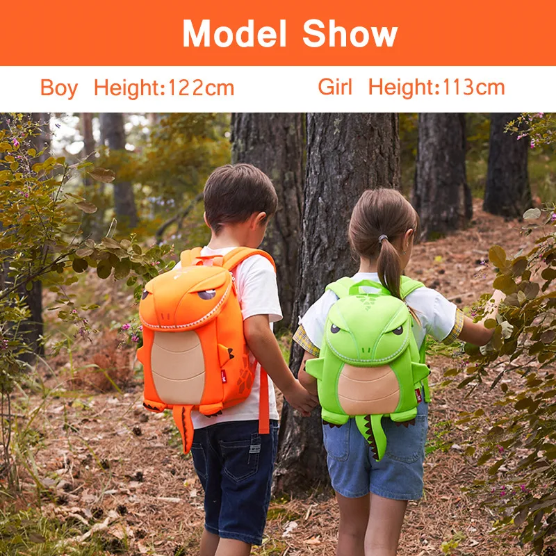 Детский рюкзак с динозавром для мальчиков и девочек водонепроницаемая сумка