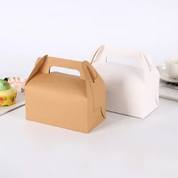portable kraft paper bags foldable storage gift bag handbag cake boxes and packaging bakery box for baby shower birthday party