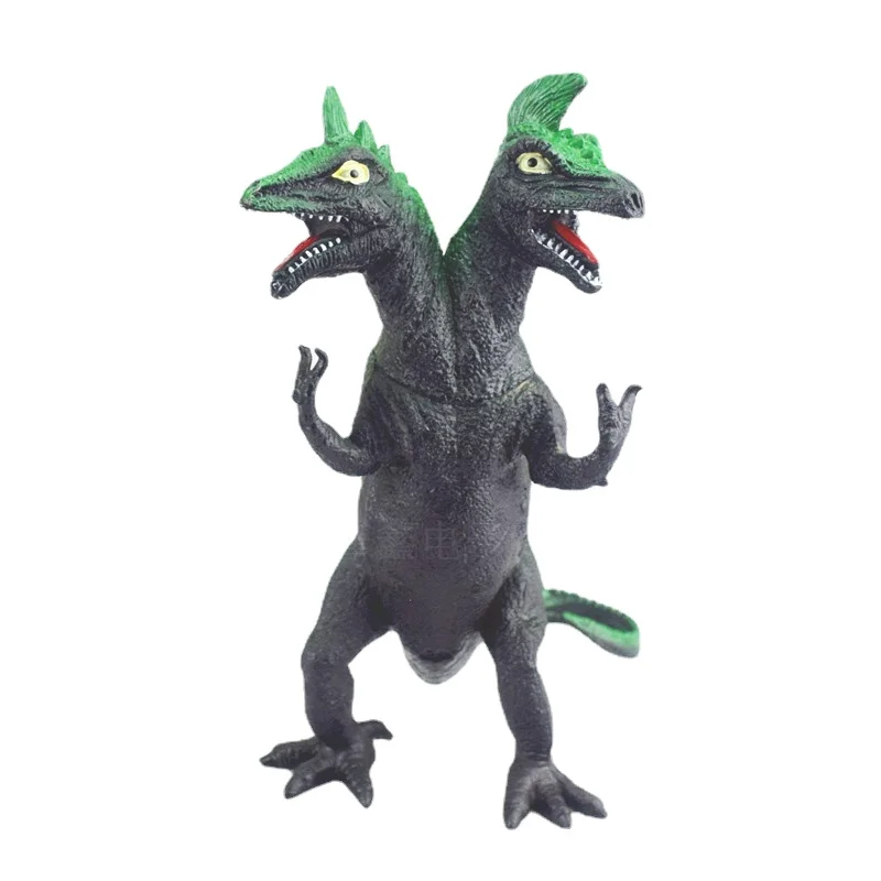 

Two-headed Simulation Dinosaur Model Toy Soft Glue Sounding Monster Decoration Children's Gift Mysterious Animal Funny Gift
