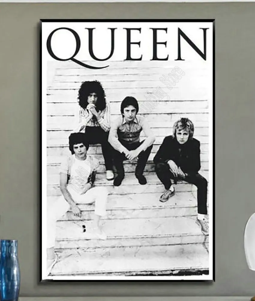 W340 Королева Музыки Звезды Певец STEPS Фредди Меркьюри Ч/Б Тренд Красивая Модная Шелковая Ткань На Стену Постер Искусства Декор Стикер Яркая.