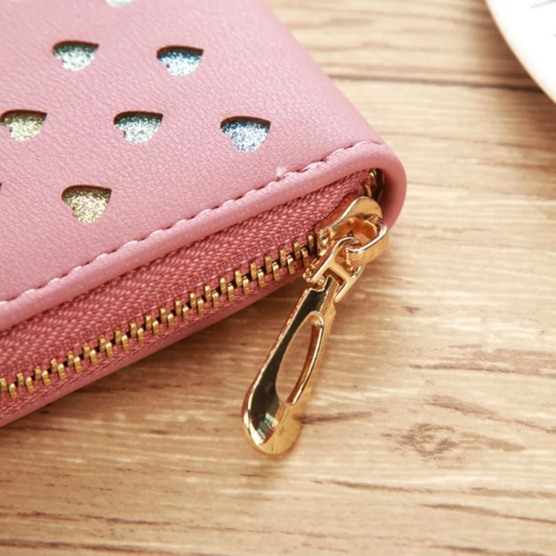 Мини-кошелек из искусственной кожи для женщин минималистичный модный ажурный