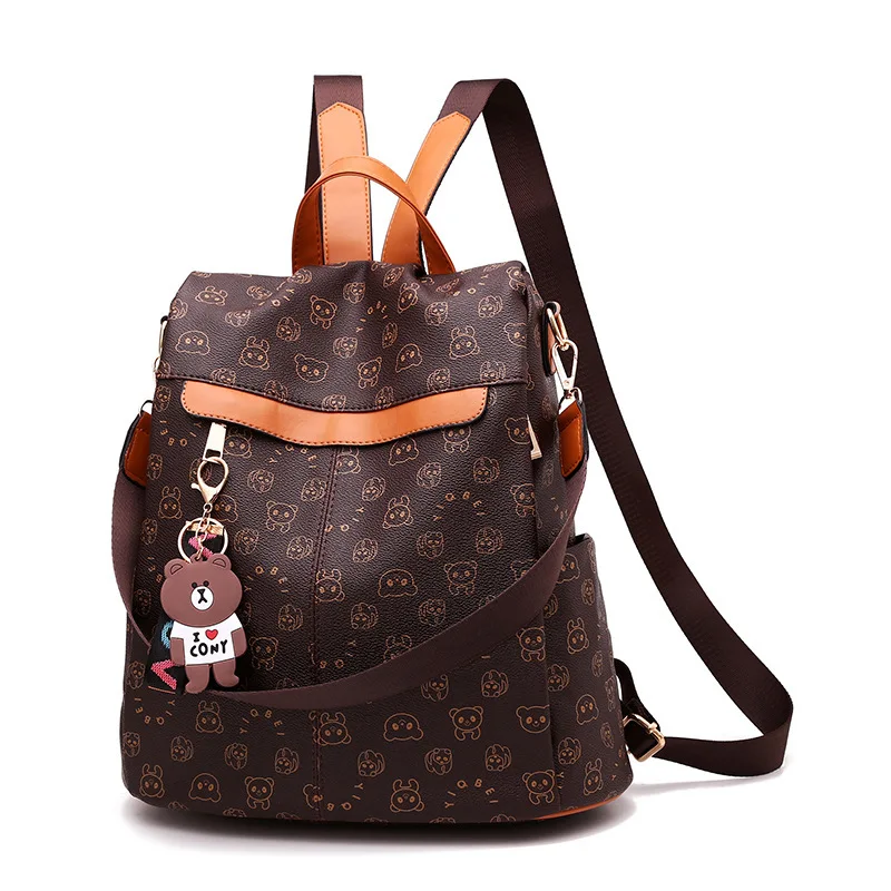 Женская сумка на плечо 2019 школьный рюкзак из мягкой кожи с рисунком для девочек