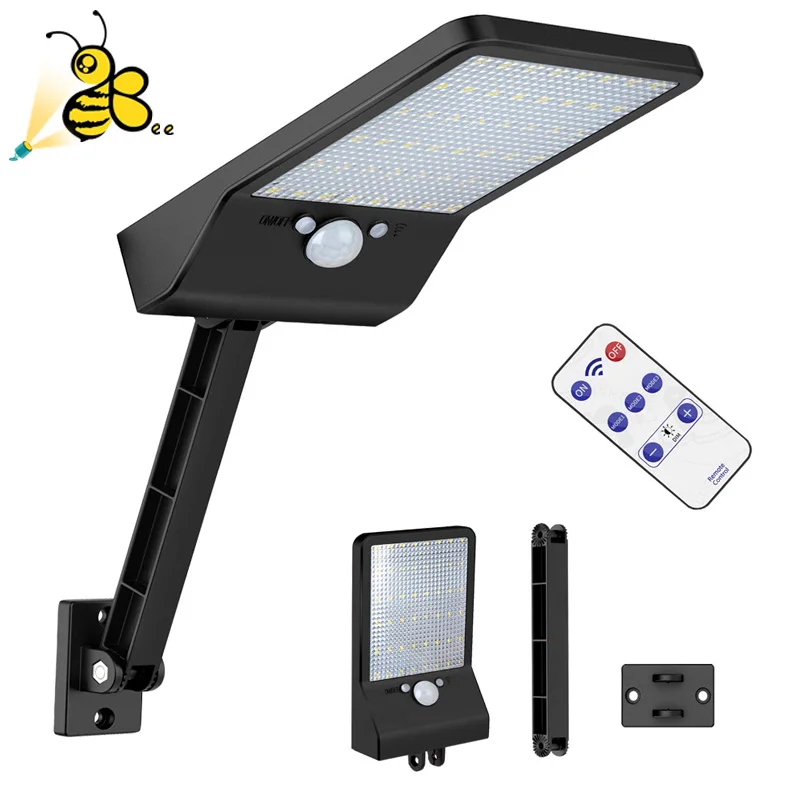 Новый модернизированный 48 светодиодный солнечный светильник с дистанционным