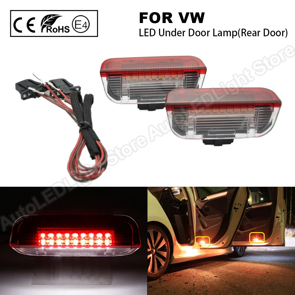 2 шт. белый + красный светодиодный светильник для задней двери VW GOLF5/6 plus Jetta Passat