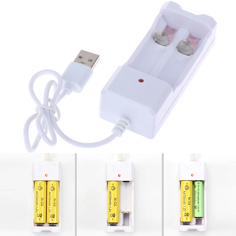 1 шт. универсальное зарядное устройство с 2 разъемами AA/AAA USB разъем|Зарядные