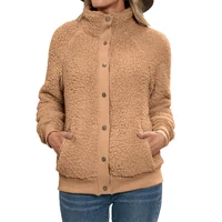 single breasted autumn winter thick double sided plush jacket for party