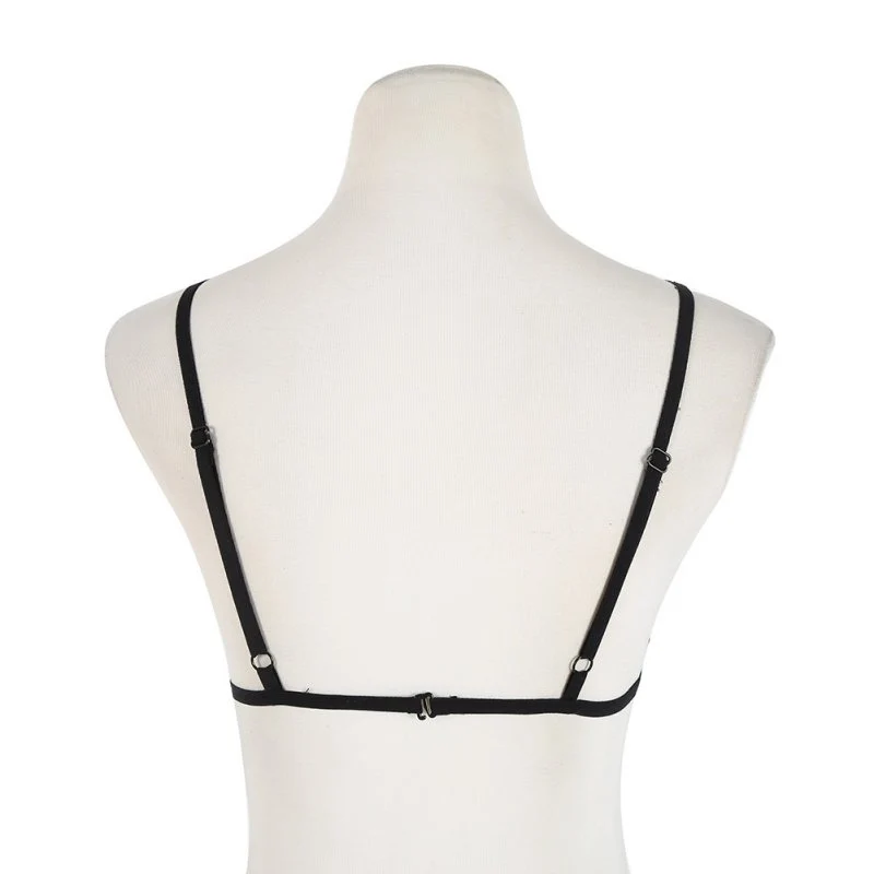 Сексуальный Кружевной топ на бретельках женский черный белый без косточек