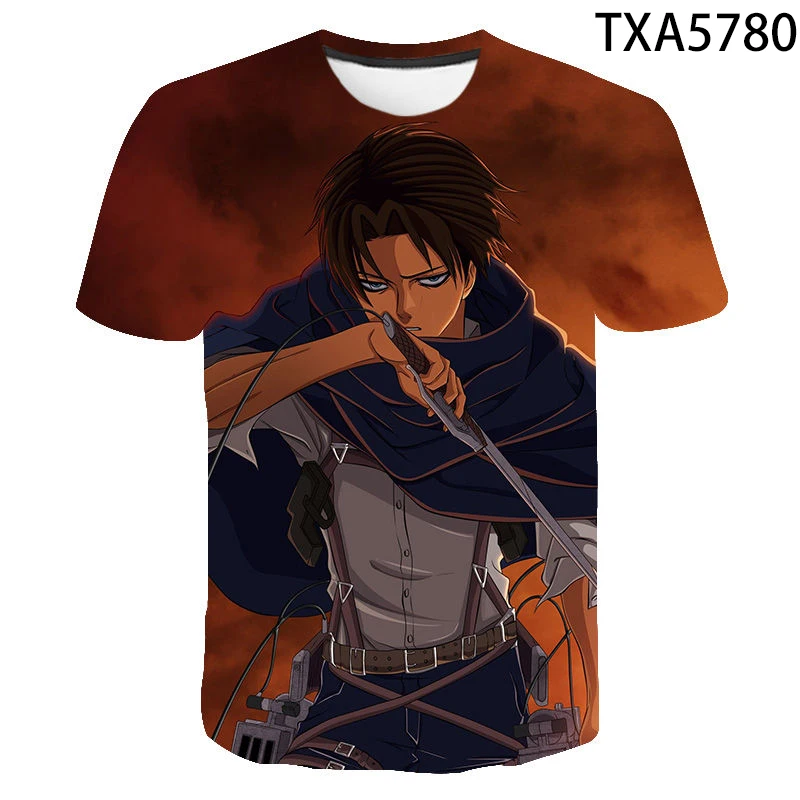 2020 летние 3D футболки Повседневная обувь для косплея по аниме атака на Титанов