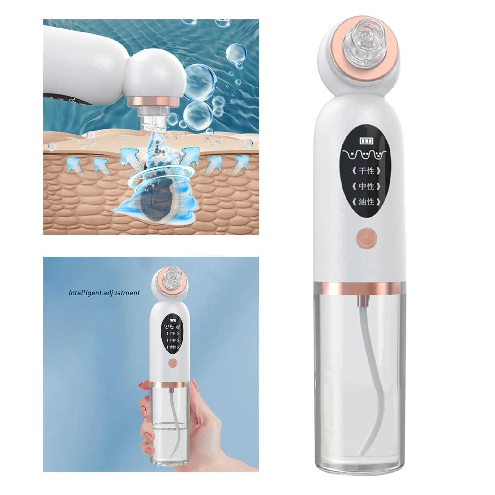 

Micro Bubble Black Head Remover Facial Pore Cleaner, Simple Button Control