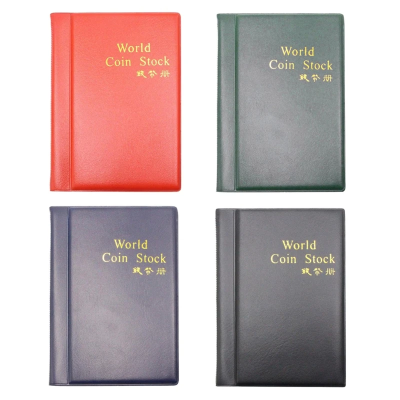 60 карманов Держатель монет Альбом для хранения денег книга Органайзер Коллекция