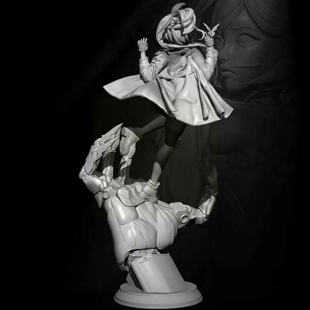 

H75mm 1/24 ZBBOY Producer Iron Claw Butterflies Girl Figure Soldier Female White Model Resin I1T5