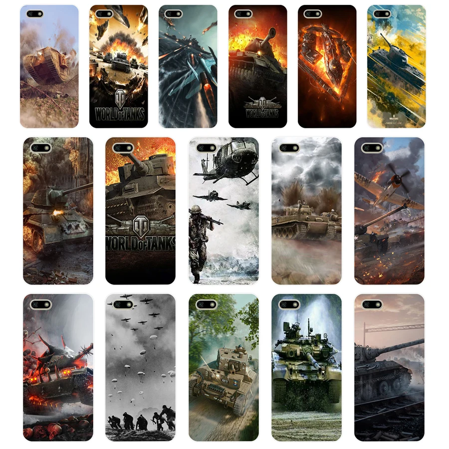 Мягкий Силиконовый ТПУ чехол 081FG world of tanks для huawei Honor 7a 5 45 pro 7 7c 7x y5 2018 чехол|Бамперы|