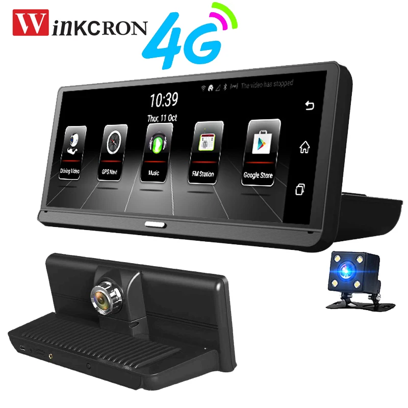" ips экран ADAS Автомобильный видеорегистратор Камера 4G dvr gps навигатор Android 5,1 автомобильный рекордер 1080P HD камера ночного видения камера заднего вида