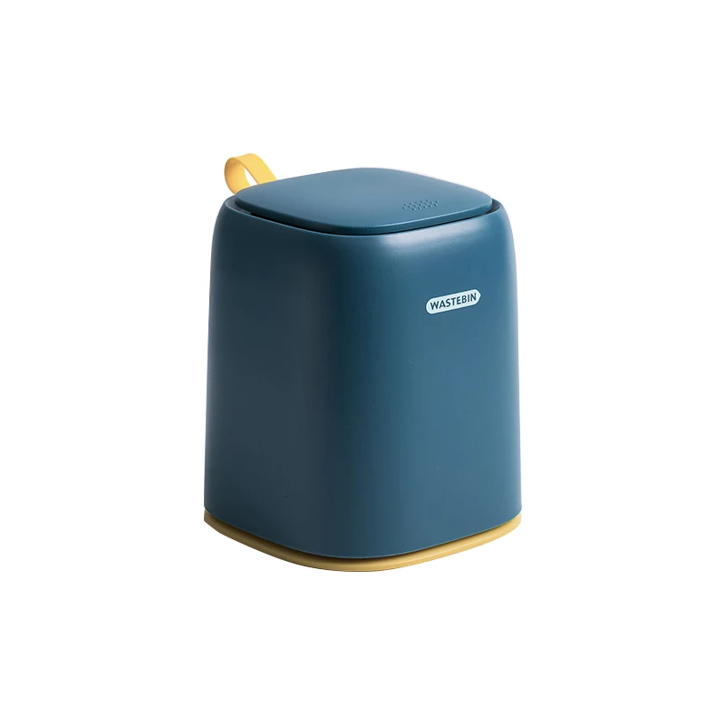 

Mini European Trash Can Creative Car Pressing Type Waste Bins Office Desk Eco-Friendly Cubo Basura Kitchen Accessories EH50WB