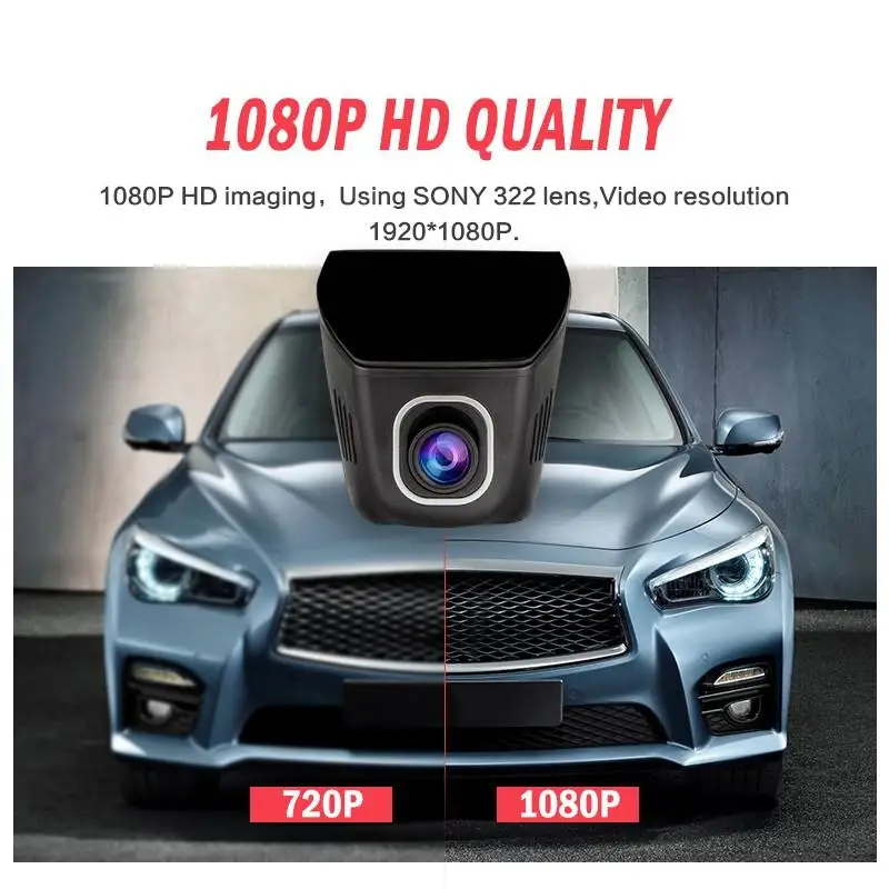 Автомобильный видеорегистратор скрытая камера для парковки HD 170 P с широким углом