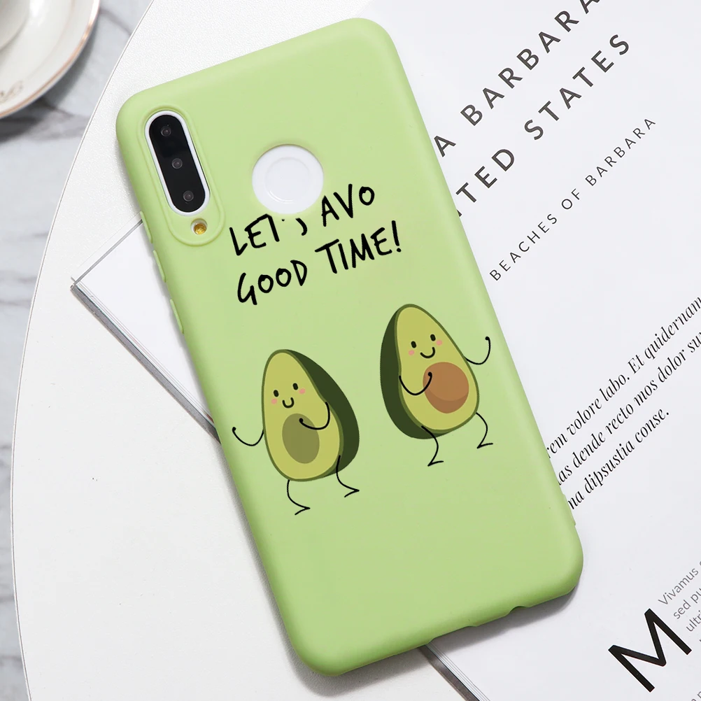 Зеленый матовый чехол Avocado для huawei P20 P30 mate 30 20 10 Lite Pro P Smart, мягкий чехол для huawei P8 P9 P10 Lite - Цвет: nygtwu