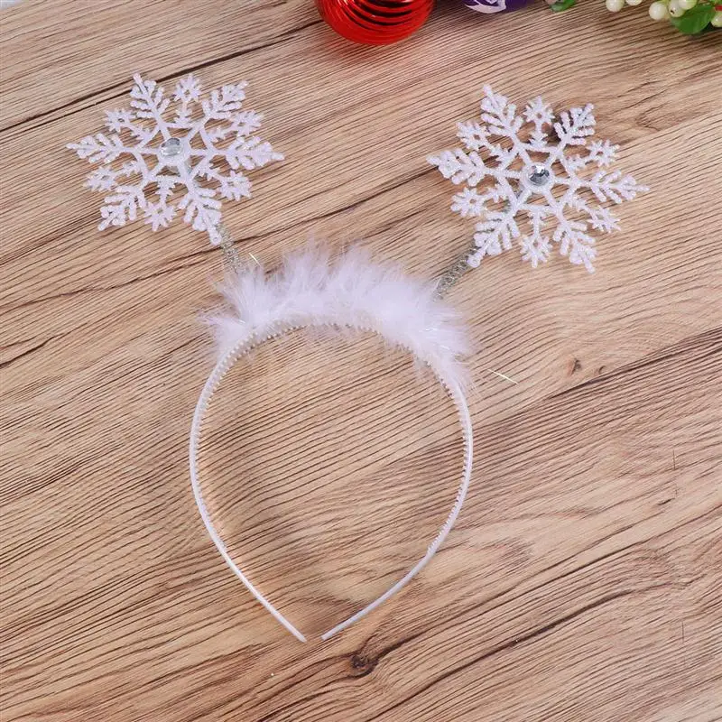 Белая Рождественская декоративная повязка на голову очаровательные повязки для