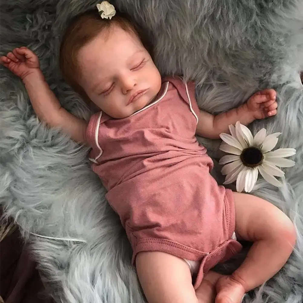 

49cm Painted Rosalie Baby With Genesis High Skin 3d Quality Layers Multiple Vei Tone Painting Visible J4s1