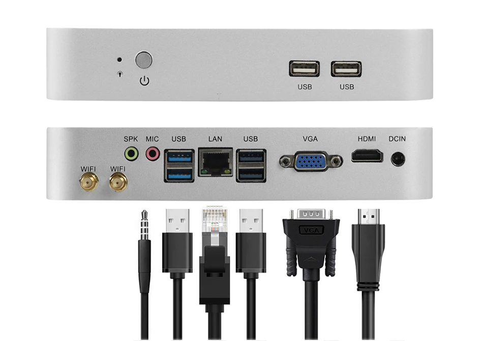 Intel Core cpu мини-ПК i7 7500U i5 7200U i3 7100U мини-компьютер 300M WiFi HDMI VGA 6* USB Windows 10 4K игровой компьютер