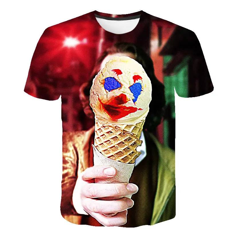 Размера плюс XXL-5XL Cool "," Джокер " Новая летняя футболка почему так серьезно Harajuku футболка круглый вырез горловины с оборками повседневные футболки Homme De Marque