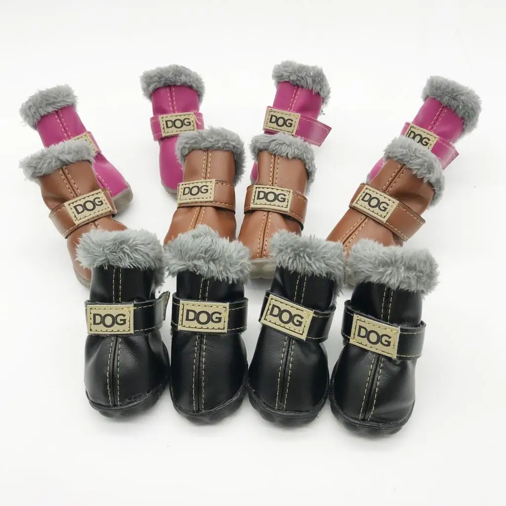 

New Winter Pet Dog Shoes Warm Anti-slip Snow Boots Waterproof Dogs Shoes for Small Medium Chihuahua Yorkie Shoes Pet Products