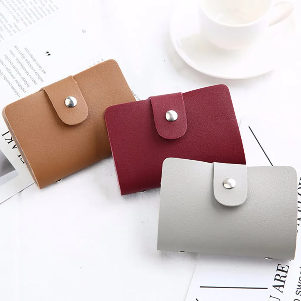 Новый чехол для карт из искусственной кожи мужчин и женщин кожаный деловой