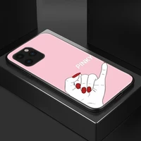 pink girl lips flower love phone case for iphone iphone 12 mini se 2020 x xr 11 12 pro max funda coque carcasa