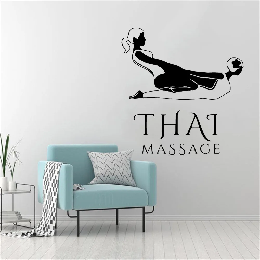 

Thai Massage Vinyl Wall Art Decal Wall Stickers Pvc For Massage shop Bedroom Wall Art Decal Mural Accessories