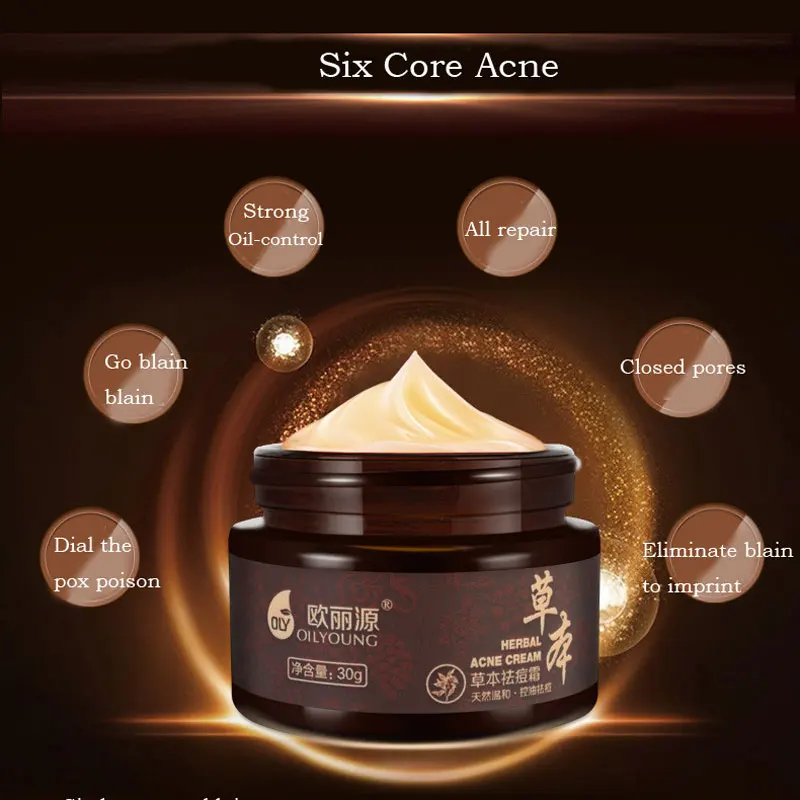 

Herbal Acne Cream Original Anti Pimple Spot Acne Scars Acne Treament Cream Whitening Skin Face Care Creams day night Face cream
