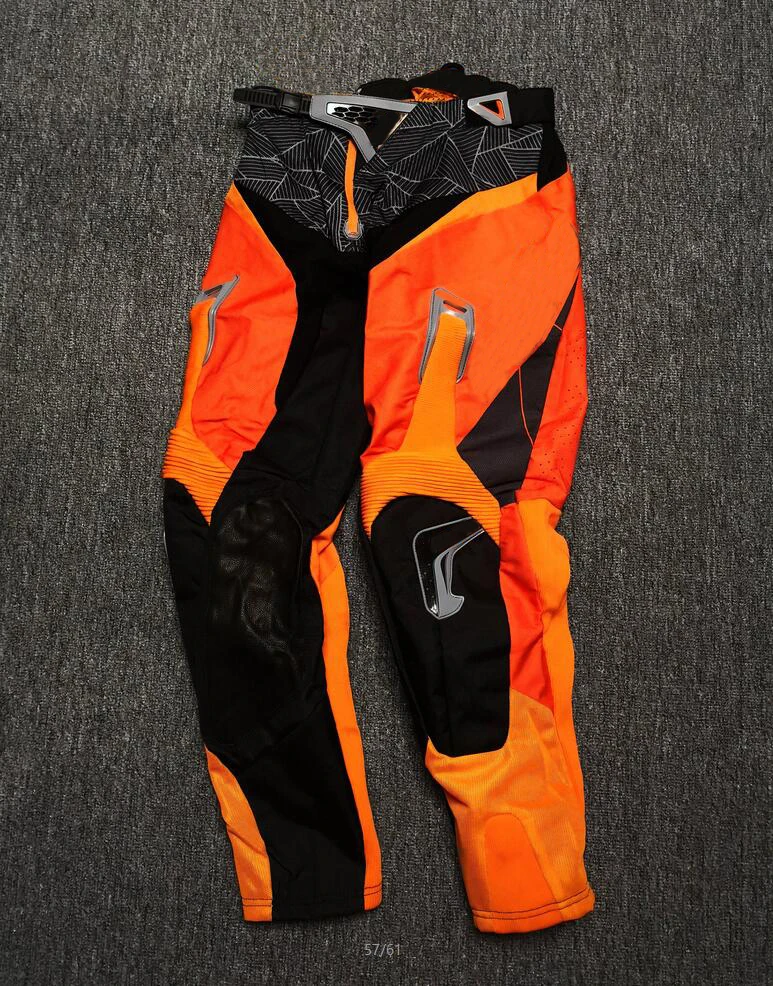 Оранжевый черный ткань Оксфорд анти износостойкие брюки кросс кантри Мотокросс