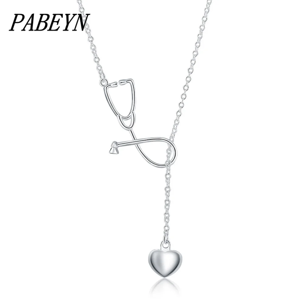 

PABEYN Jewelry 925 Sterling Silver Necklace Heart Shaped Necklace for Woman Charm Jewelry Gift