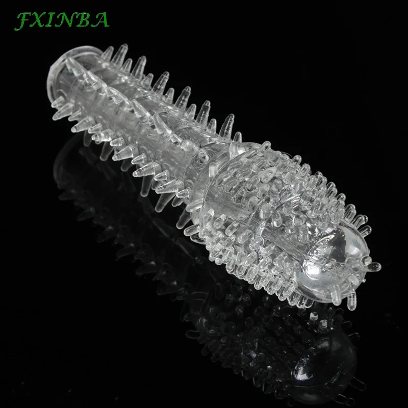 FXINBA Хрустальный пенис удлинитель рукава для пениса увеличивающий член Мужские t